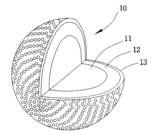 인실리코가 현재 보유하고 있는 특허 중 가장 높은 등급인 '은 나노입자가 고착된 기능성 마이크로캡슐의 제조방법(KR20030028201A, 2003년 5월 2일)' 특허 대표 도면. 그림=위즈도메인 제공
