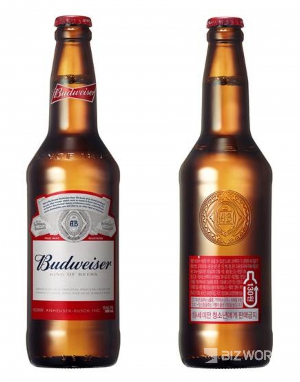 글로벌 맥주 브랜드 ‘버드와이저(Budweiser)’가 국내 시장 진출 이후 처음으로 500㎖ 병맥주를 오는 4월부터 전국 일반 음식점을 통해 선보인다. 사진=버드와이저 제공