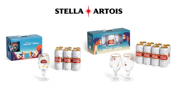 벨기에 프리미엄 맥주 ‘스텔라 아르투아(Stella Artois)’가 특별 제작된 한정판 ‘챌리스(Chalice)’와 캔 제품을 조합한 패키지 ‘라이프 아르투아 기프트팩’ 2종을 선보였다. 사진=스텔라 아르투아 제공