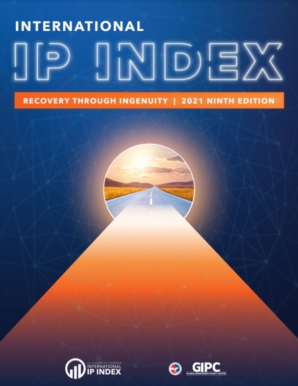 미국 상공회의소 글로벌혁신정책센터(GIPC)는 지난달 24일 ‘2021 국제지식재산 지수(2021 GIPC International IP Index(제9판) - Recovery Through Ingenuity)’ 보고서를 발표했다고 한국지식재산연구원이 전했다. 사진=미국 상공회의소 홈페이지 캡처