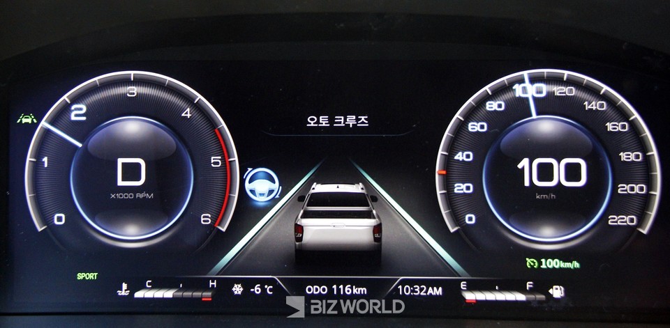 12.3인치 풀 디지털 클러스터. 사진=손진석 기자