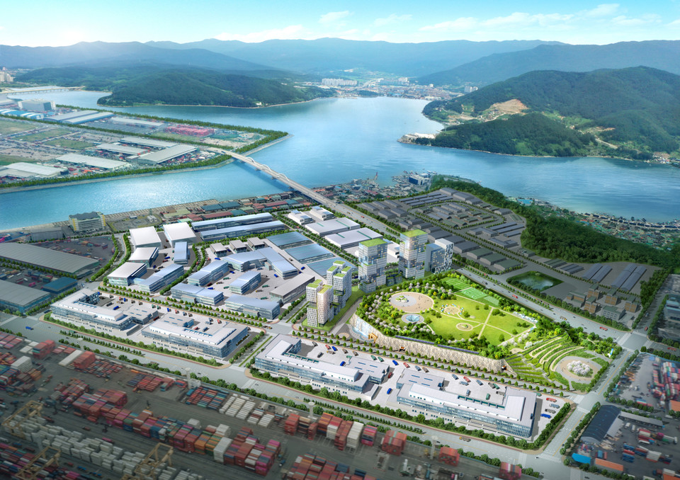 DL이앤씨가 '부산항 신항 북컨2단계 항만배후단지 조성공사'로 한국터널지하공간학회의 '터널 어워즈'를 수상했다. 사진=DL이앤씨