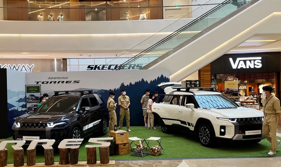 토레스 전시 모습. 사진=쌍용자동차