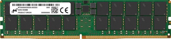 마이크론 DDR5 RDIMM 64GB 2Rx4 앞면.  사진=마이크론 테크놀로지.