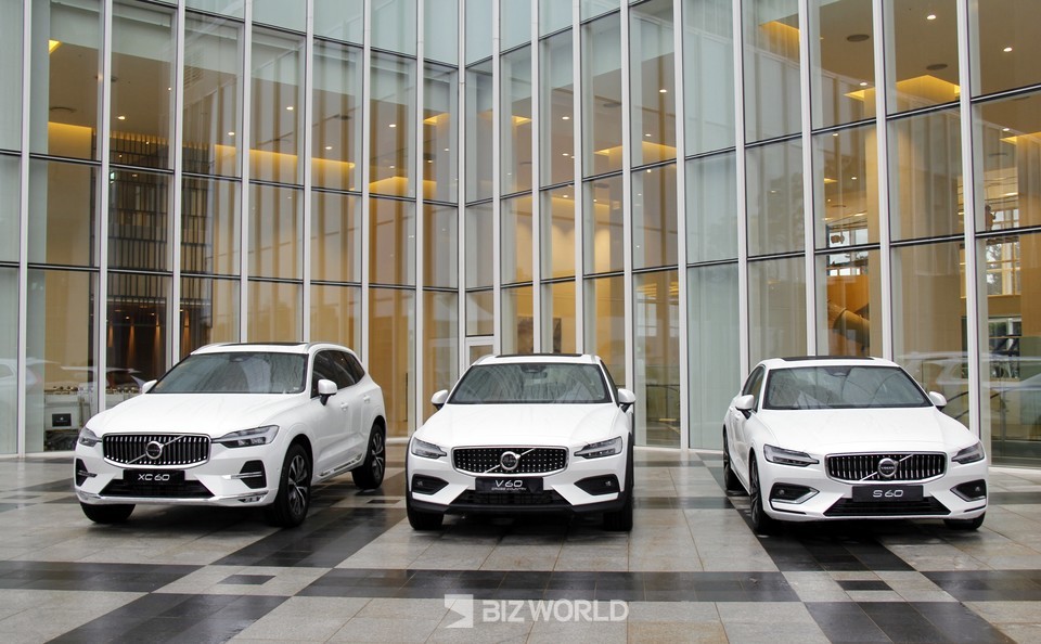 볼보자동차 라인업. 사진=손진석 기자