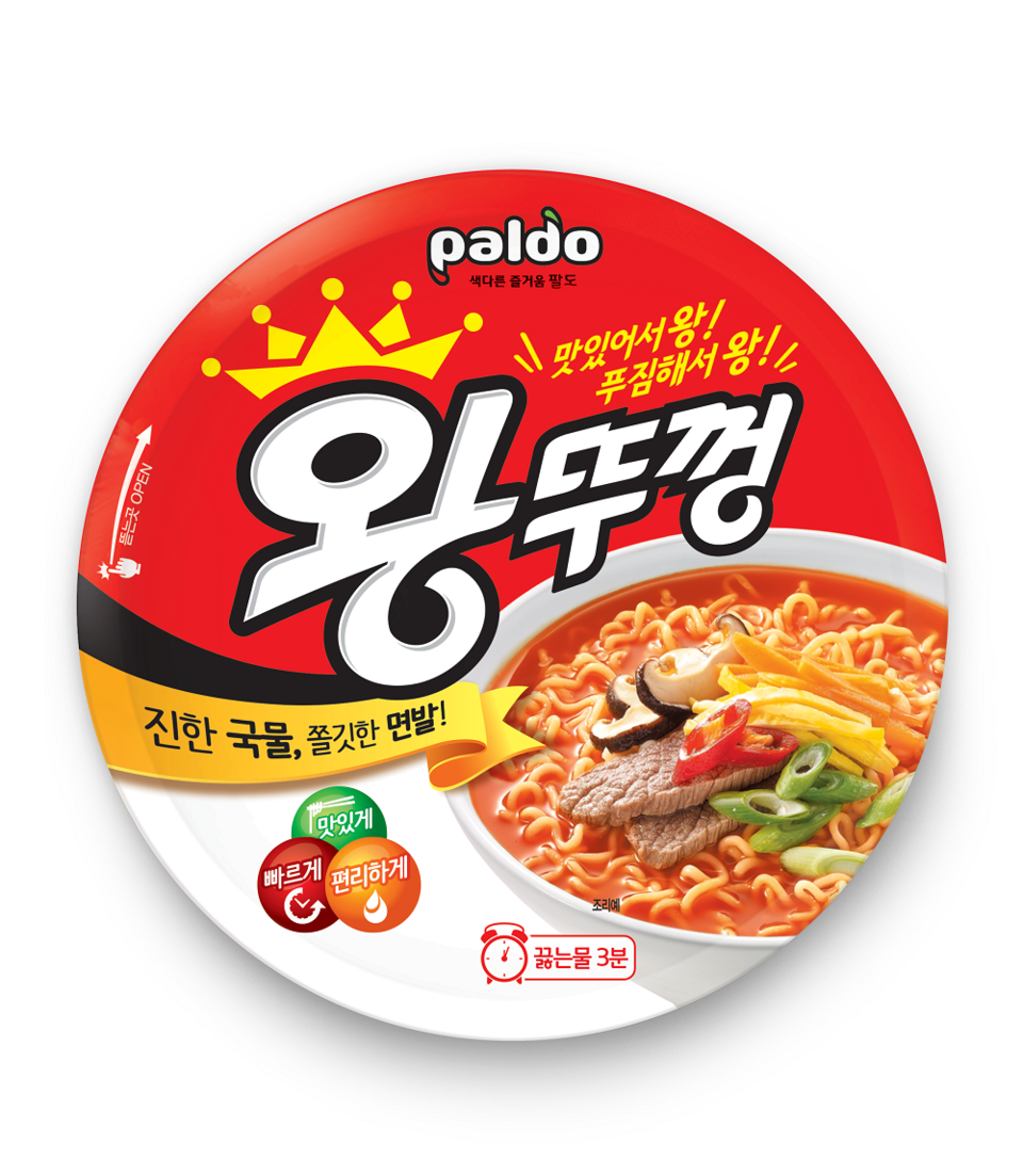 팔도의 국내 최초 용기면 '왕뚜껑'의 출시 후 누적 판매량이 22억개를 넘어섰다. 사진=팔도