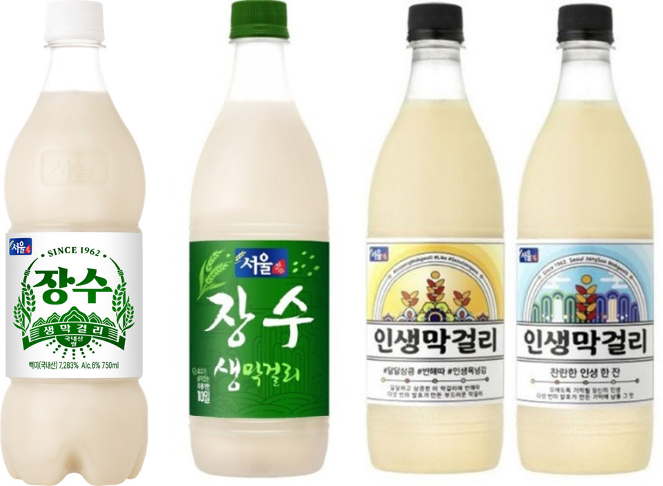 식품업계가 새해 건강 관리에 관심이 높아지는 상황을 반영해 다양한 아이템을 선보이고 있다. 사진은 서울장수의 막걸리 제품군. 사진=서울장수