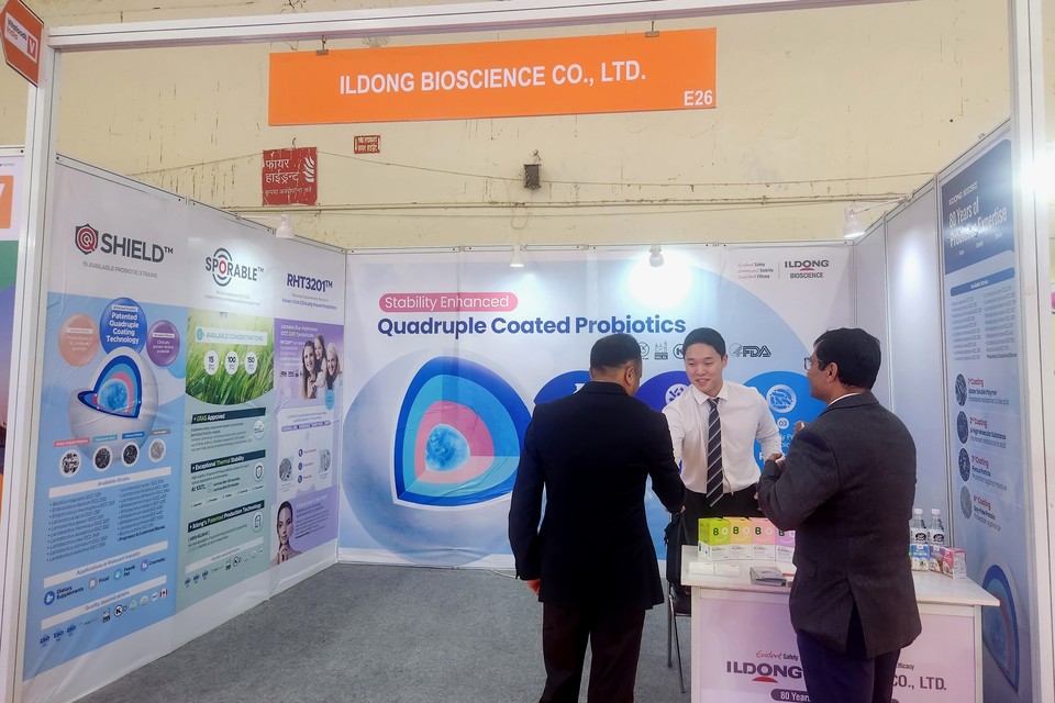 일동바이오사이언스 '비타푸드 인도 2023' 부스 전경. 사진=일동바이오사이언스