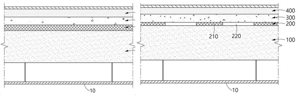 기존 바닥구조(왼쪽)와 삼성물산 건설부문의 중량충격음 저감을 위한 바닥 구조체(오른쪽). 그림=키프리스