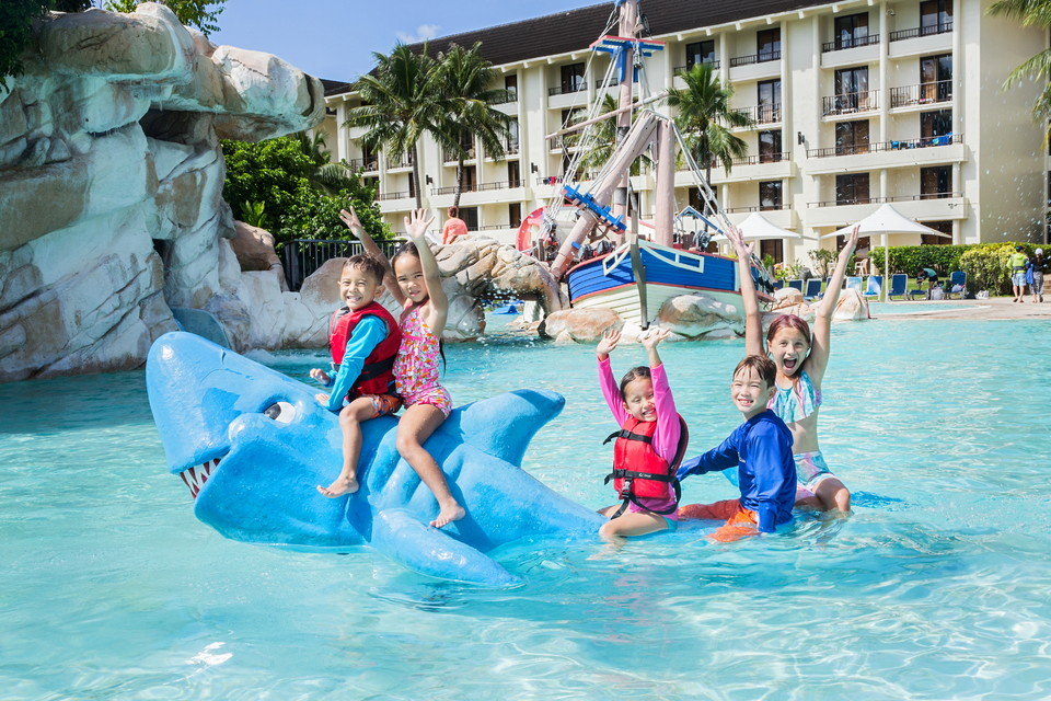 사이판 PIC 리조트 워터 슬라이드. 사진=모두투어