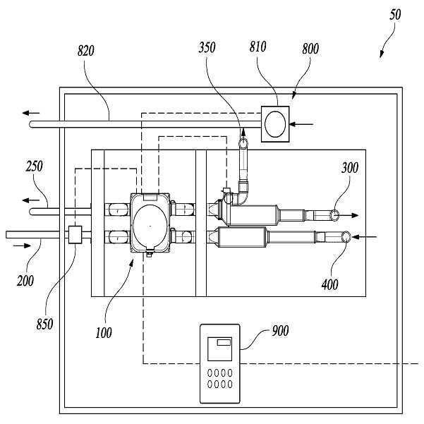 GS건설의 실내 환기장치를 개략적인 그림. 그림=키프리스