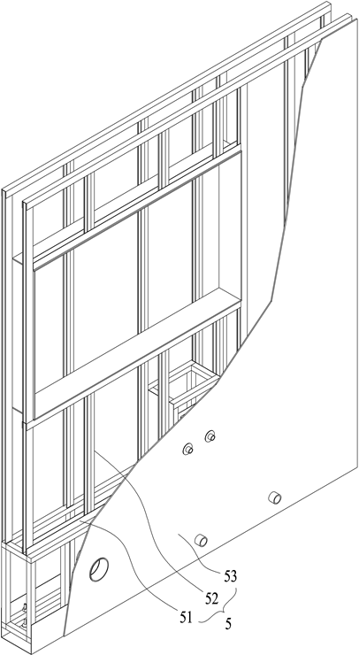벽체에 매립된 모듈형 욕실 층상 배관 시스템의 실시예를 도시하는 단면 사시도. 그림=키프리스