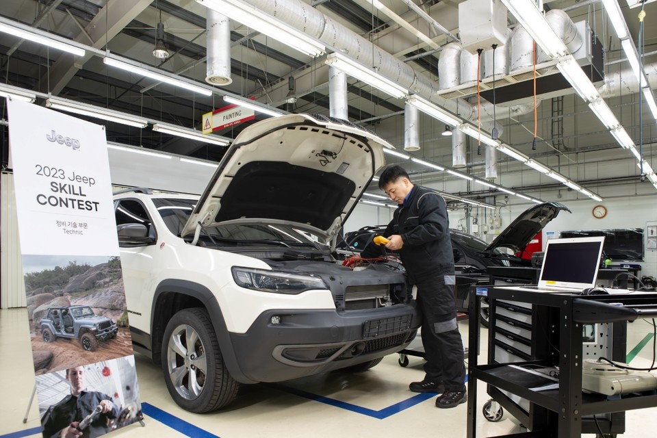 2023 지프 서비스 스킬 콘테스트 현장. 사진=스텔란티스 코리아