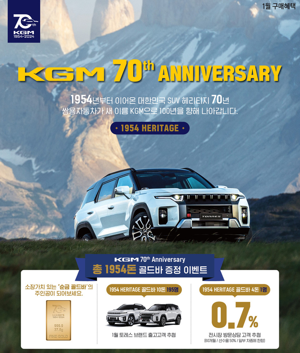 KGM 70주년 이벤트 포스터. 사진=KGM