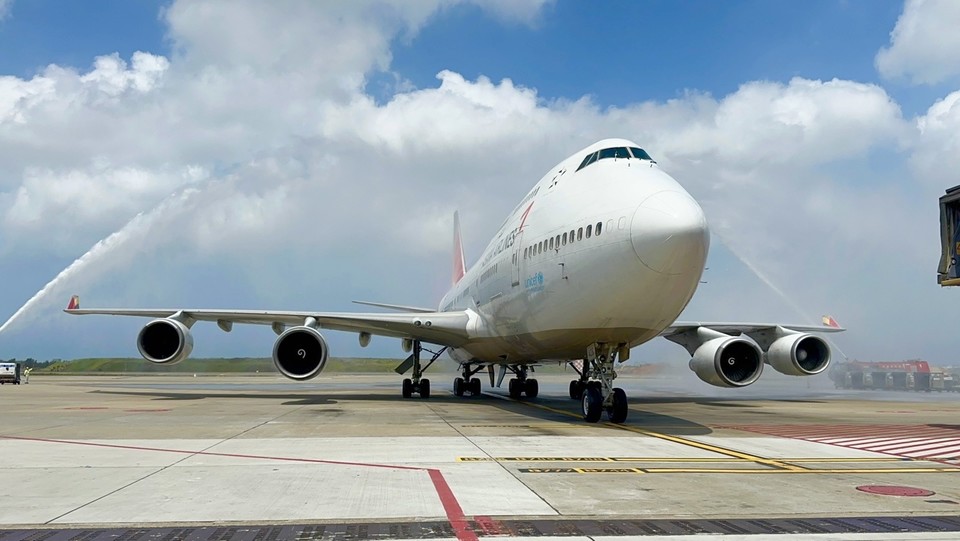 아시아나항공의 보잉 747-400 여객기(HL7428)가 25일 마지막 비행을 마치고 은퇴한다. 사진=아시아나항공