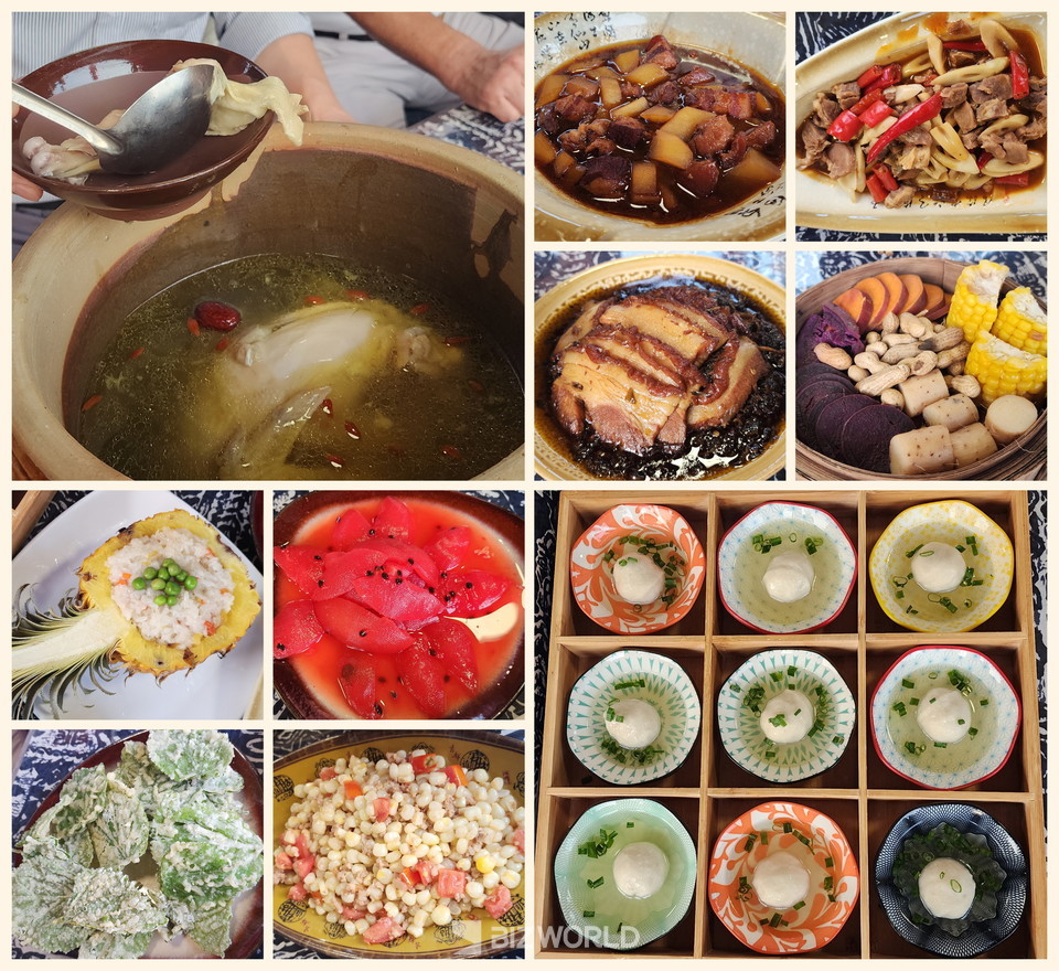 요왕연에 나온 음식들. 사진=손진석 기자