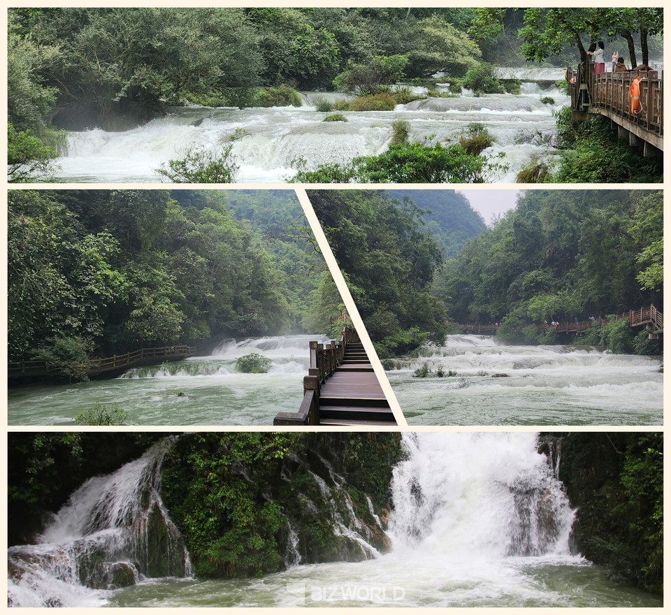 소칠공 68층 폭포 스케치. 사진=손진석 기자