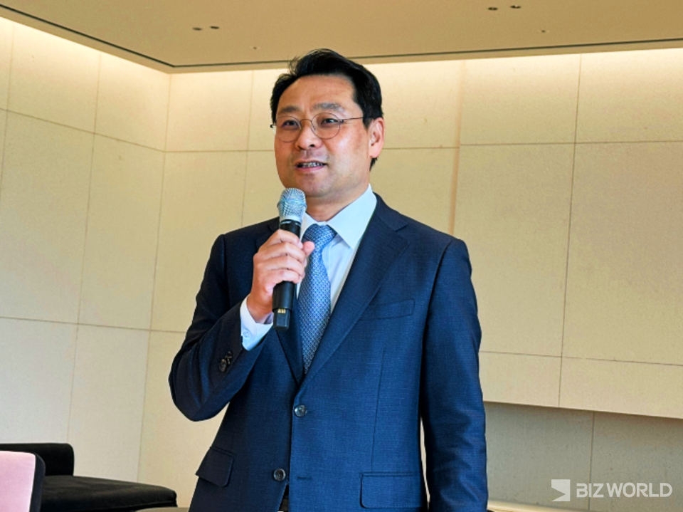 김민수 해비치 호텔앤드리조트 대표이사가 지난 20일 해비치 리조트 제주 내 모루 라운지에서 발언하고 있다. 사진=김미진 기자.