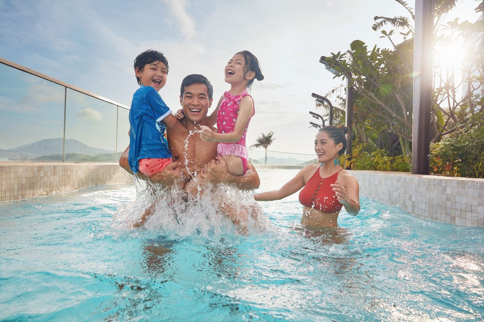 워터월드를 즐기는 가족. 사진=홍콩오션파크