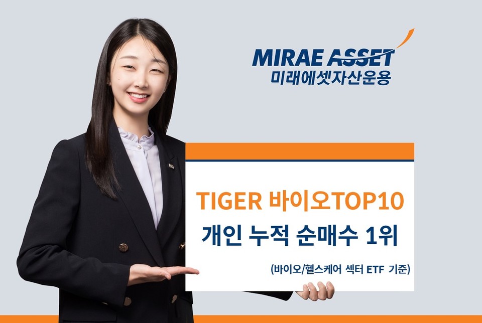 미래에셋자산운용은 글로벌 바이오 시장 개방 효과로 '타이거(TIGER) 바이오TOP10 ETF(상장지수펀드)' 개인 누적 순매수 1위 성과를 거뒀다. 사진=미래에셋자산운용 