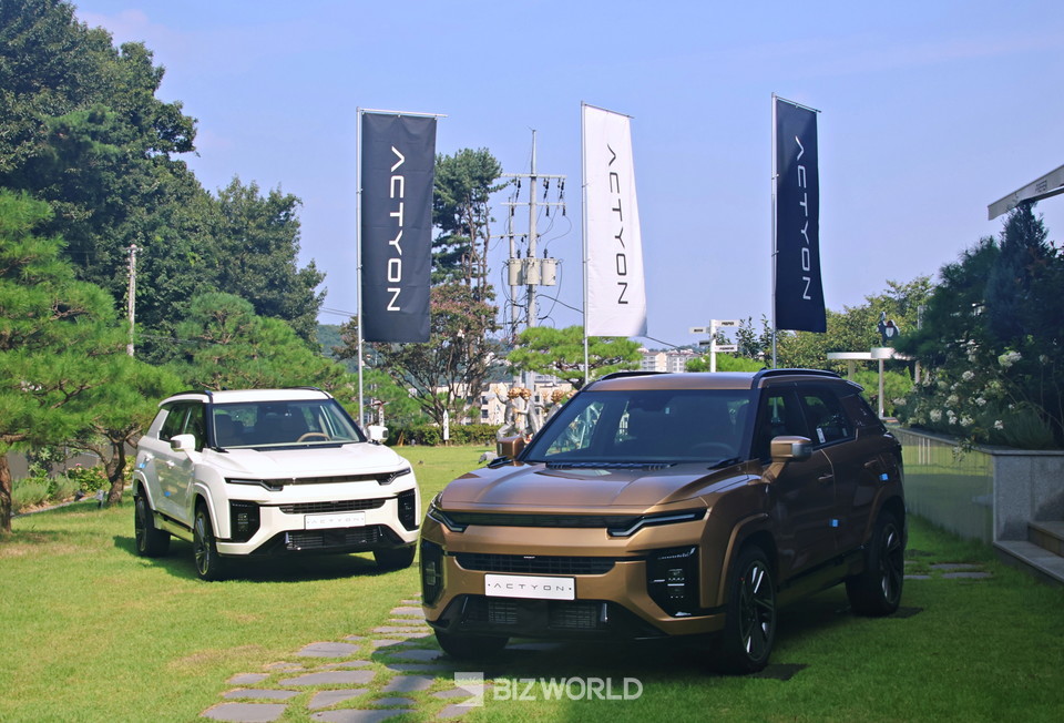 시승 행사장에 전시되어 있는 액티언. 사진=손진석 기자