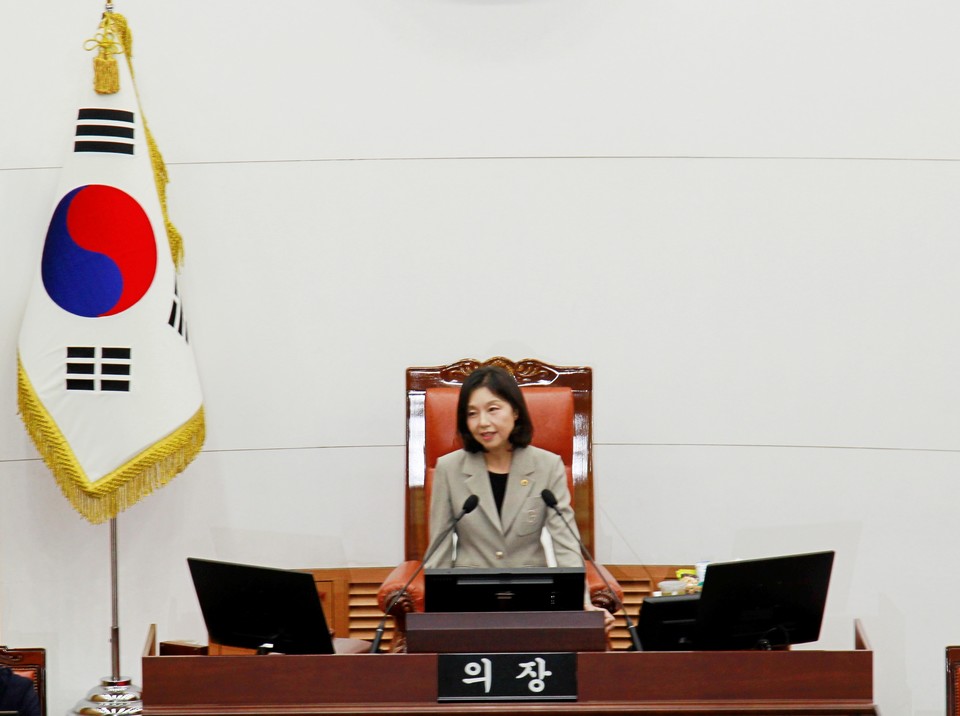 최호정 의장이 제326회 임시회 개회사를 하고 있다. 사진=서울시의회 출입기자단