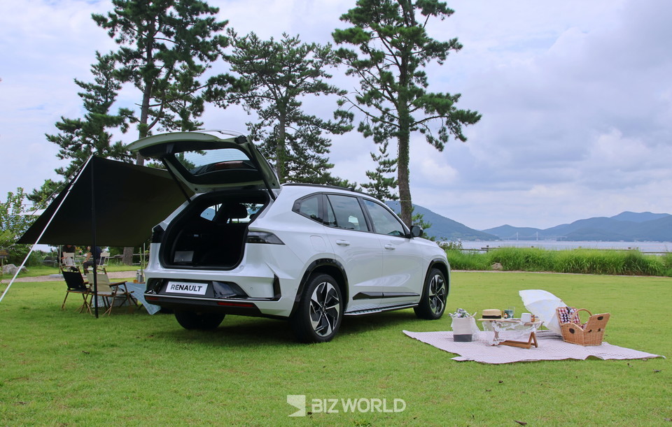 그랑 콜레오스 캠핑 콘셉트. 사진=손진석 기자