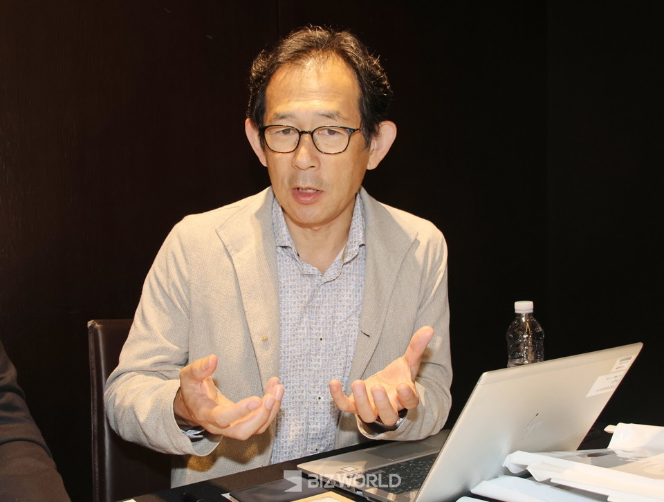 하시모토 아코디아 골프 총괄부장이 자사 보유 골프장에 대해 설명하고 있다. 사진=손진석 기자