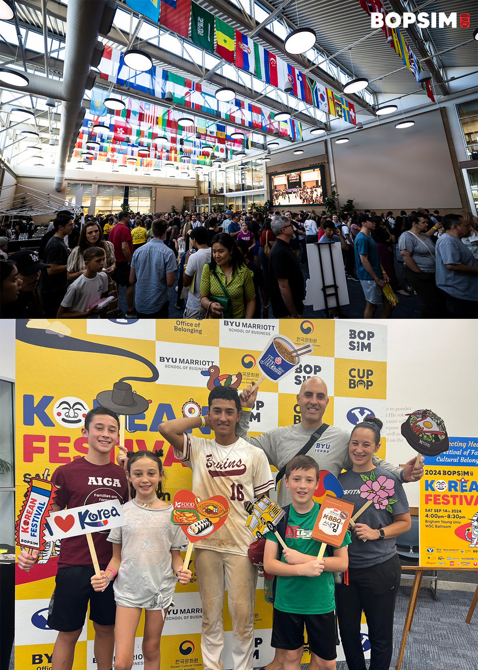 글로벌 푸드엔터테인먼트 브랜드 ‘컵밥(CUPBOP, 대표 송정훈)’은 한국 최대의 명절인 추석을 맞이해 지난 14일 미국 유타주 브리검영대학교에서 LA한국문화원(KCCLA, 원장 정상원)과 함께 한국문화축제 ‘KOREAN FESTIVAL’을 개최했다고 밝혔다. 사진=컵밥(CUPBOP)