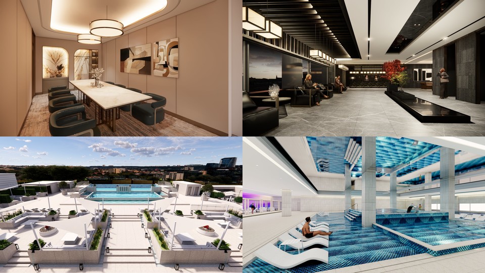 (왼쪽상단부터 오른쪽순으로) ‘시즐링하우스‘, ‘더 라운지 리히트21’, ‘인피니티풀 솔레아도’, ‘실내수영장 라군풀’ 등 엔포드 호텔 신규업장 4곳. 사진=엔포드 호텔