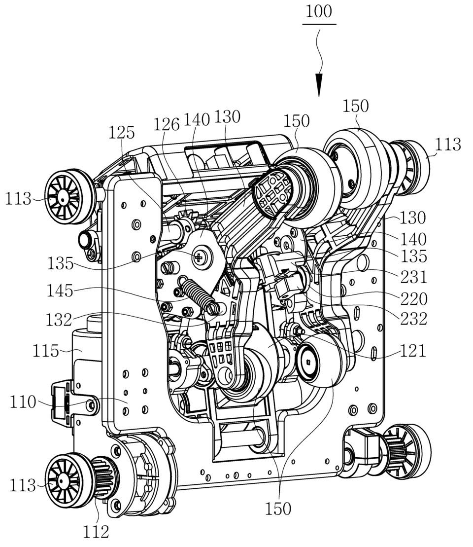바디프랜드가 2022년 3월 21일 출원(출원번호 제1020220034799호)해 4월 18일 등록(등록번호 제102659895호)을 받은 ‘마사지 장치의 하이브리드 마사지 모듈 특허’의 마사지 모듈의 사시도. 그림=키프리스