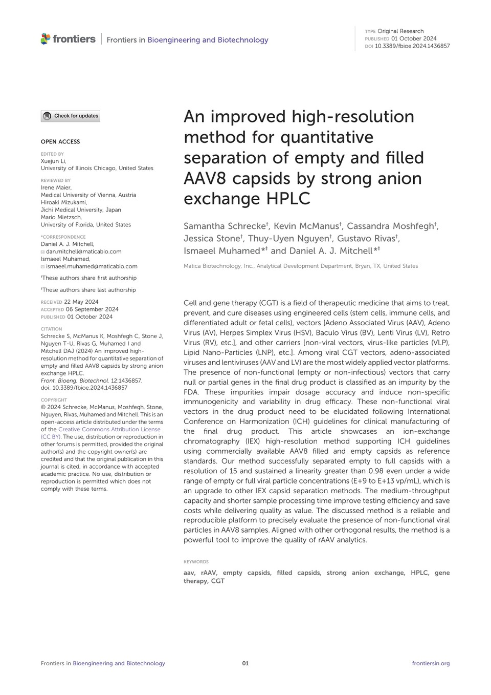 'Frontiers in Bioengineering and Biotechnology' 논문 이미지. 사진=마티카 바이오테크놀로지