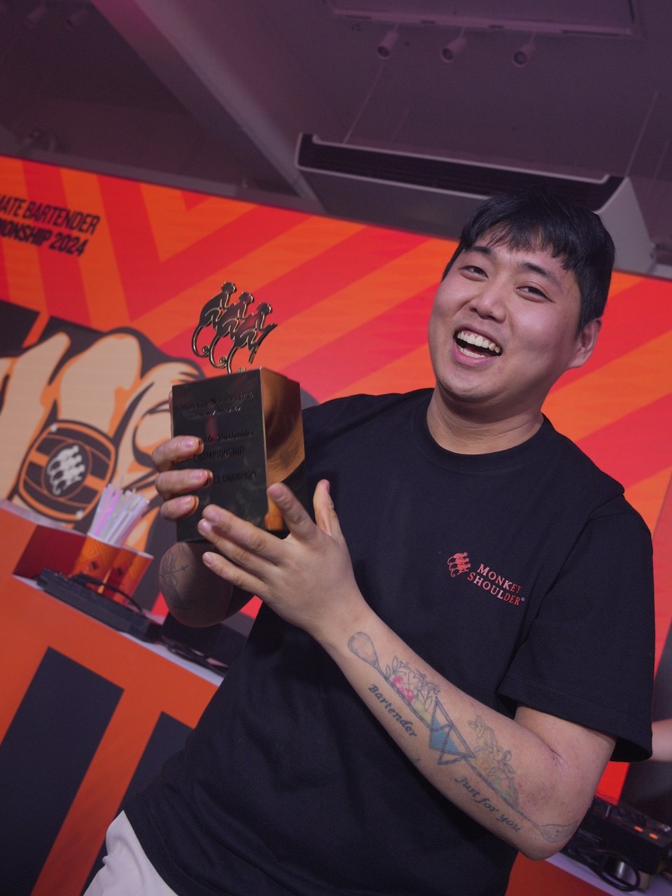 ‘UBC 2024’ 우승자 김용훈 바텐더. 사진=윌리엄그랜트앤선즈코리아