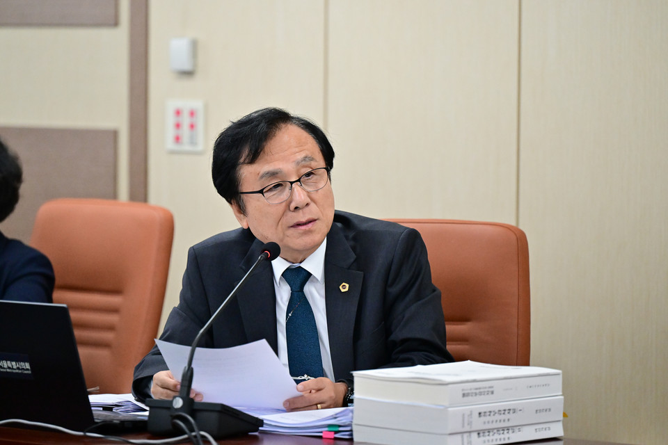 강석주 시의원이 질의하고 있다. 사진=서울시의회