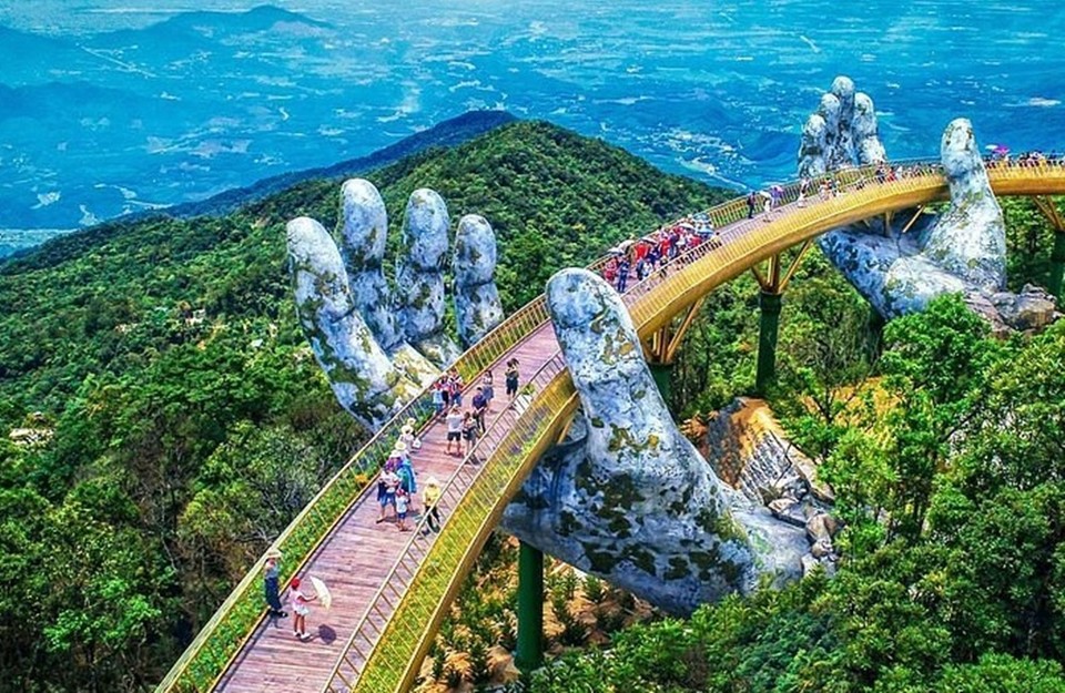 여행이지, 연말연시 인기 여행지 '다낭 골든브릿지' 이미지. 사진=교원투어