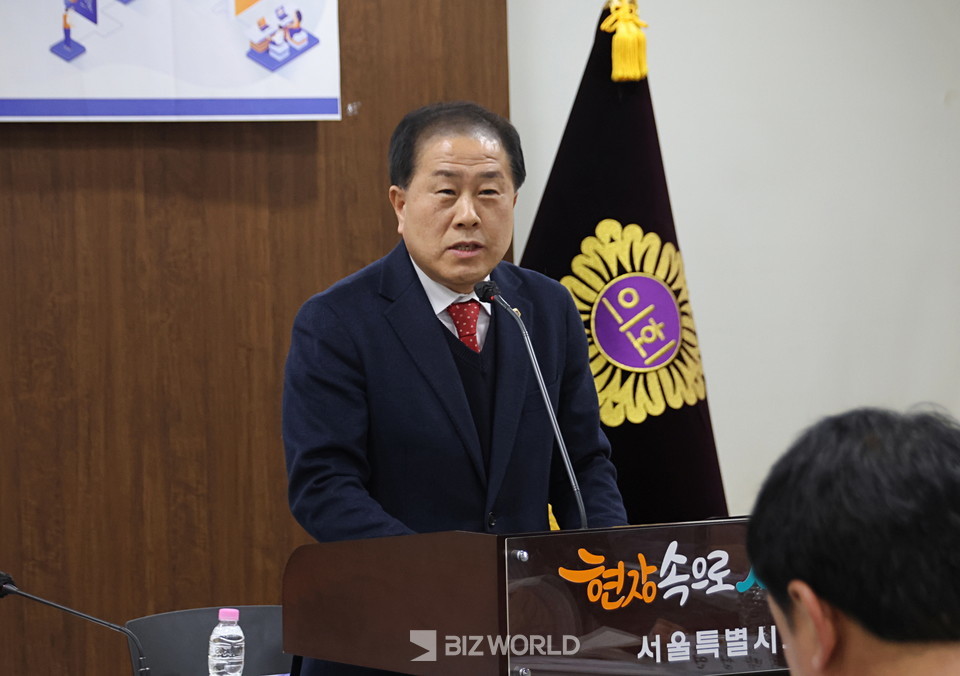 김용호 의원이 축사를 하고 있다. 사진=손진석 기자