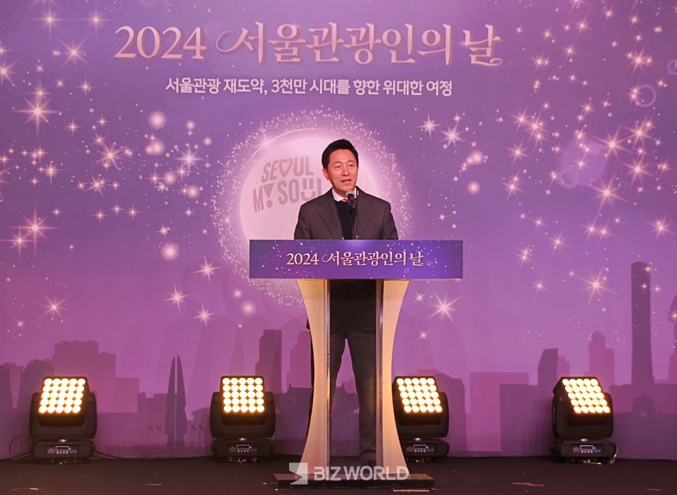 오세훈 서울시장이 축사를 하고 있다. 사진=손진석 기자