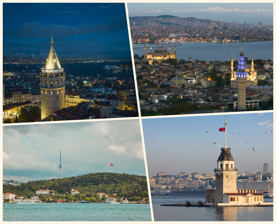 이스탄불의 뷰 맛집 4대 타워. 사진=튀르키예문화관광부.