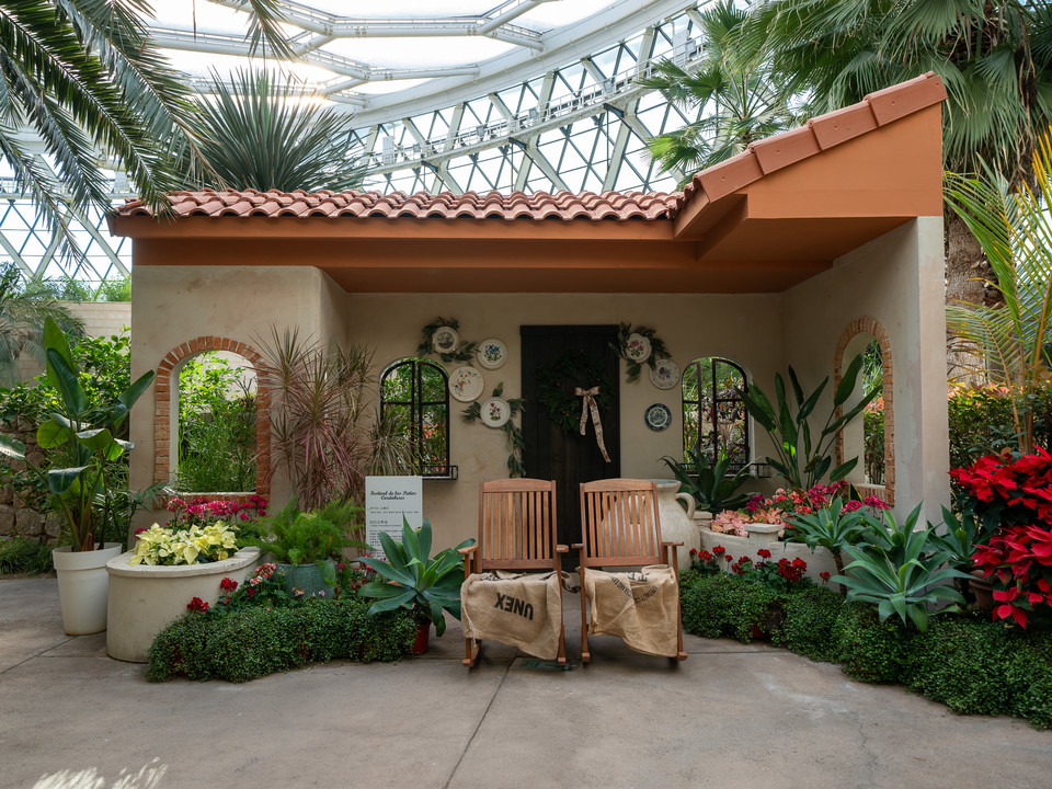 지중해관 스페인의 파티오축제는 가옥을 식물로 꾸미는데, 이를 표현한 포토존이다._사진=박산하