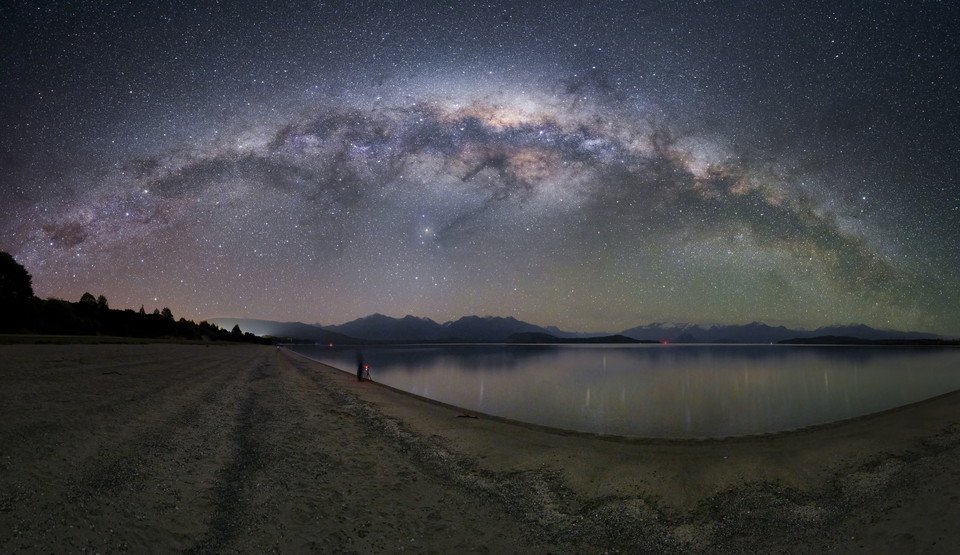 뉴질랜드의 자연 경관을 대표하는 세계적 자연유산인 마나포우리 호수의 밤하늘. 사진=Great South