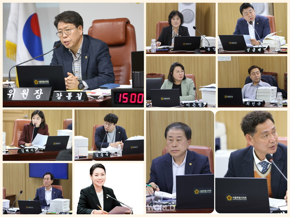 서울시의회 도시안전건설위원회 소속 의원들. 사진=손진석 기자