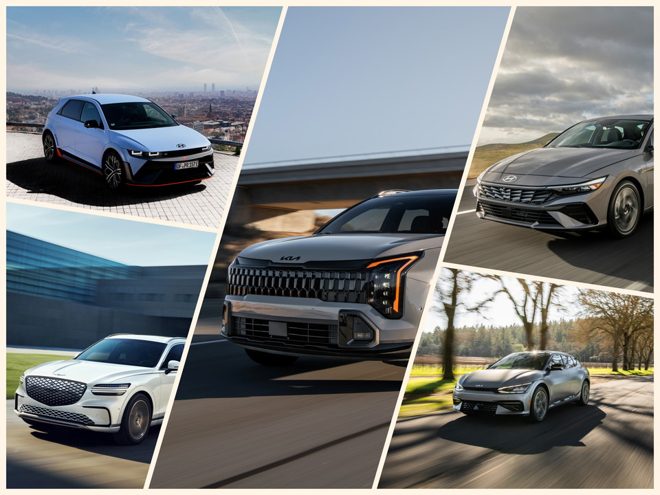 미국과 영국의 각종 시상식에서 수상한 현대와 기아 차량들. 사진=현대차그룹