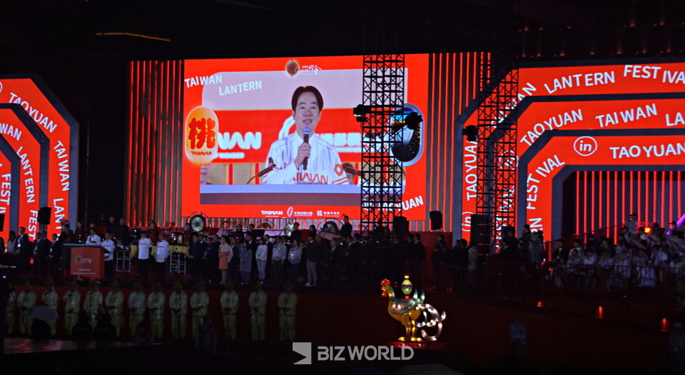 타이완 라이칭더 총통이 축사를 하고 있다. 타이완=손진석 기자