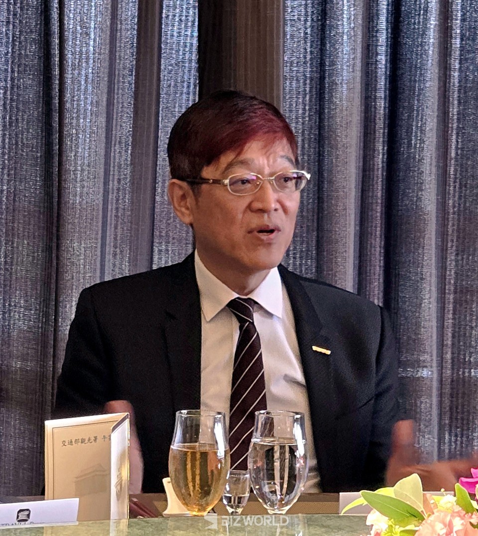 린신런(林信任)  대만 교통부 관광국 부국장이 대만관광에 대해 이야기 하고 있다. 사진=손진석 기자