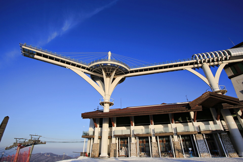대관령 발왕산 정상부에 설치된 스카이워크. 사진=김수진
