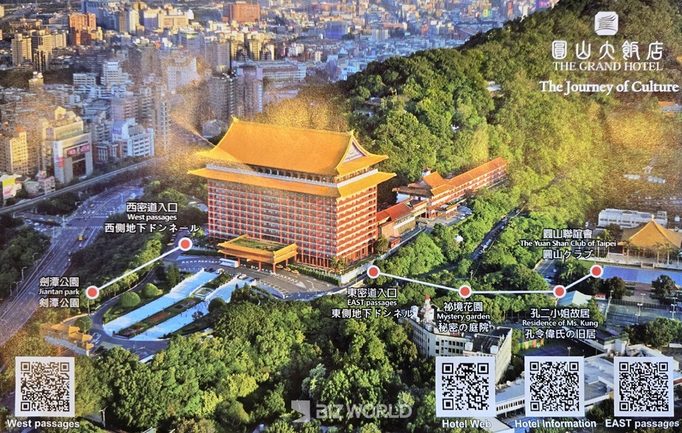 원산대반점 비밀통로 안내도. 타이완=손진석 기자