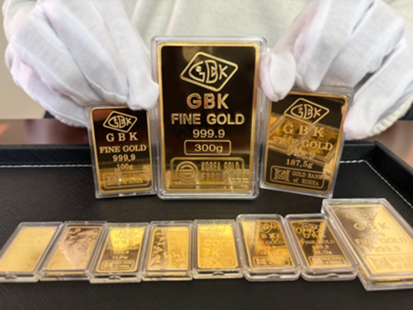 GBK금거래소 앱으로 투자할 수 있는 실물 골드바(사진=GBK금거래소) 