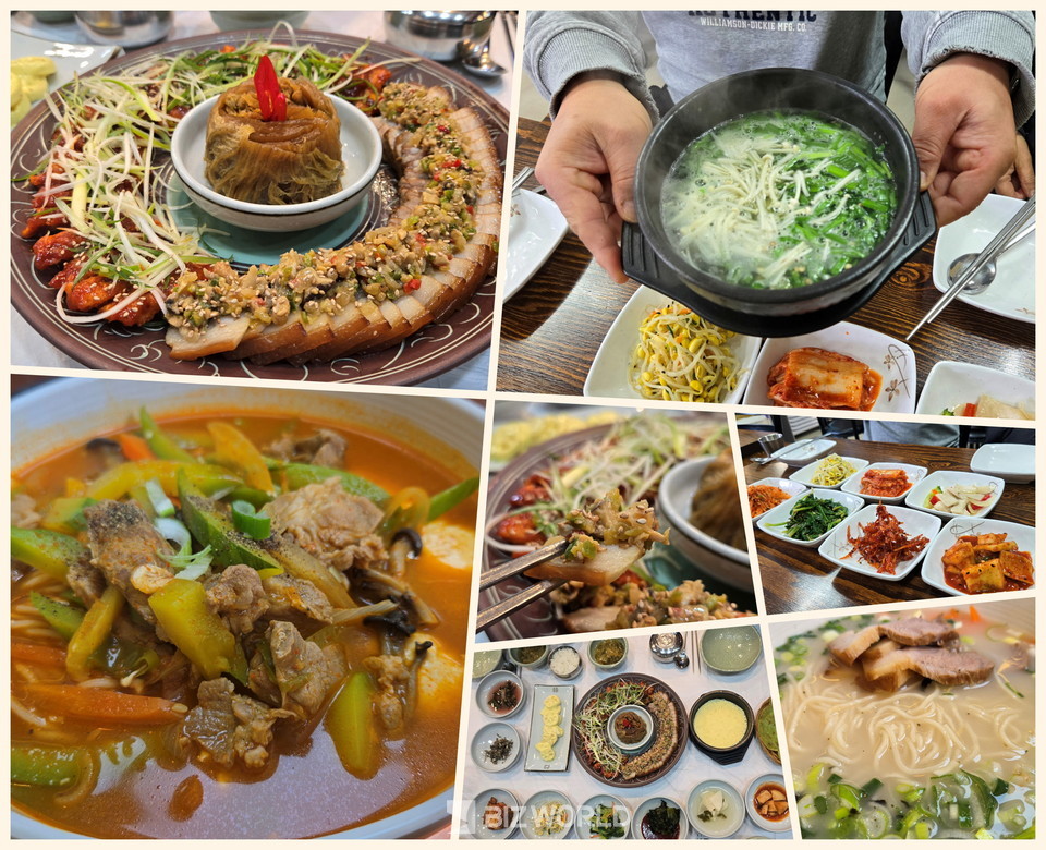 순창여행에서 맛볼 수 있는 별미들. 사진=손진석 기자