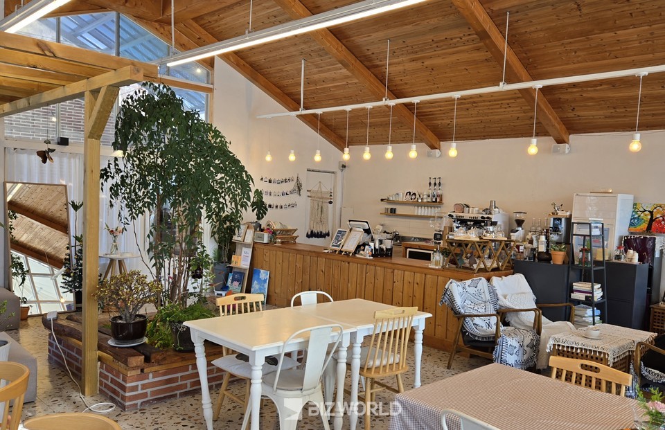 올레오 족욕 카페의 카페 공간. 사진=손진석 기자