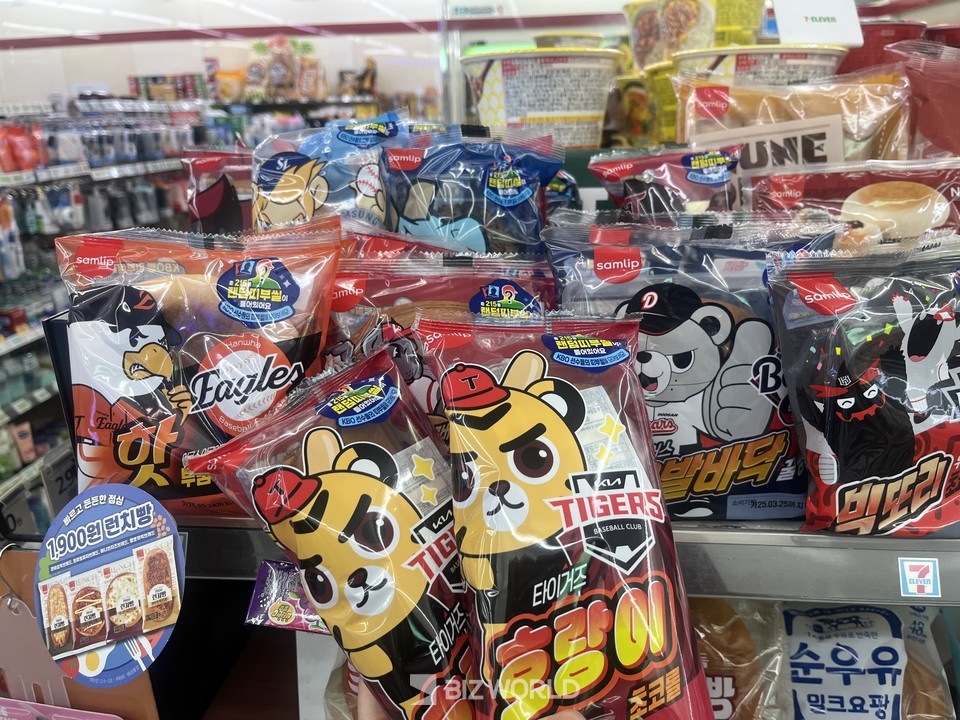 삼립이 한국야구위원회(이하 KBO), 한국프로야구선수협회와 협업해 지난 3월 20일 KBO리그 개막일에 맞춰 9개 구단과 신제품을 출시했다. 사진=김선주 기자